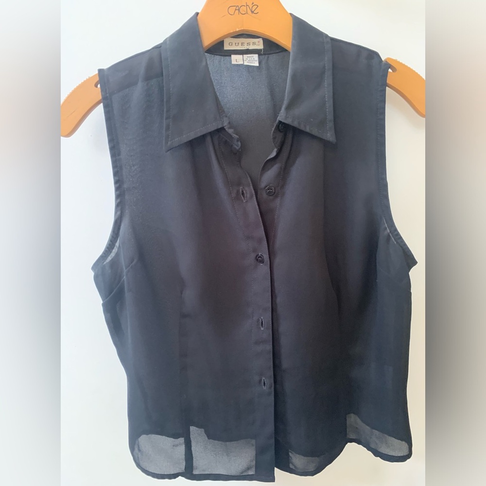 Guess sheer button up